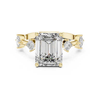 Mixed Shape Lab Grown Diamond Side Stone Ring