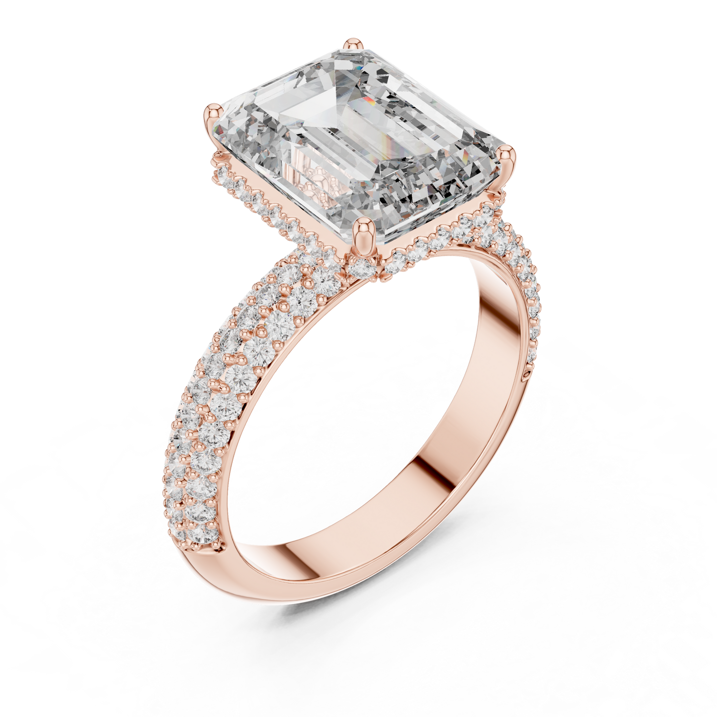 Mixed Shape Lab Grown Diamond Halo Ring