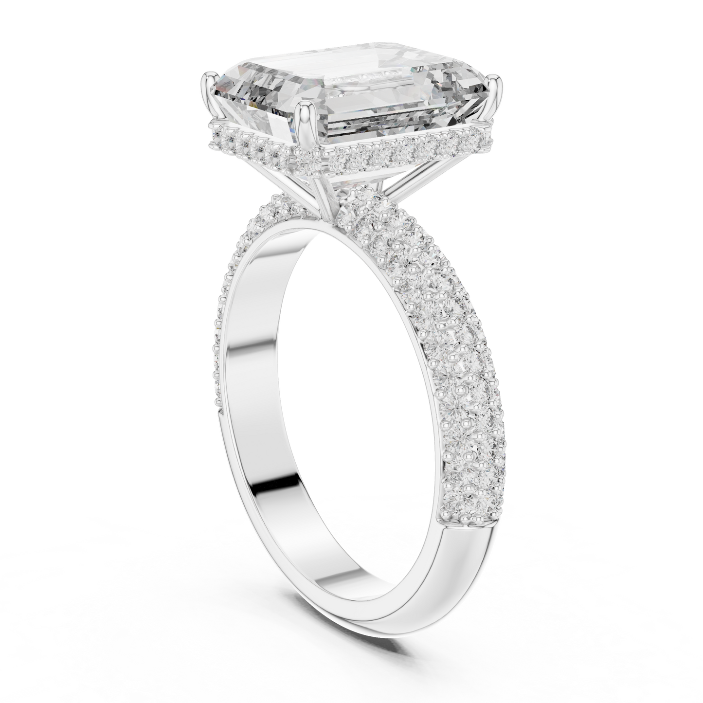 Mixed Shape Lab Grown Diamond Halo Ring