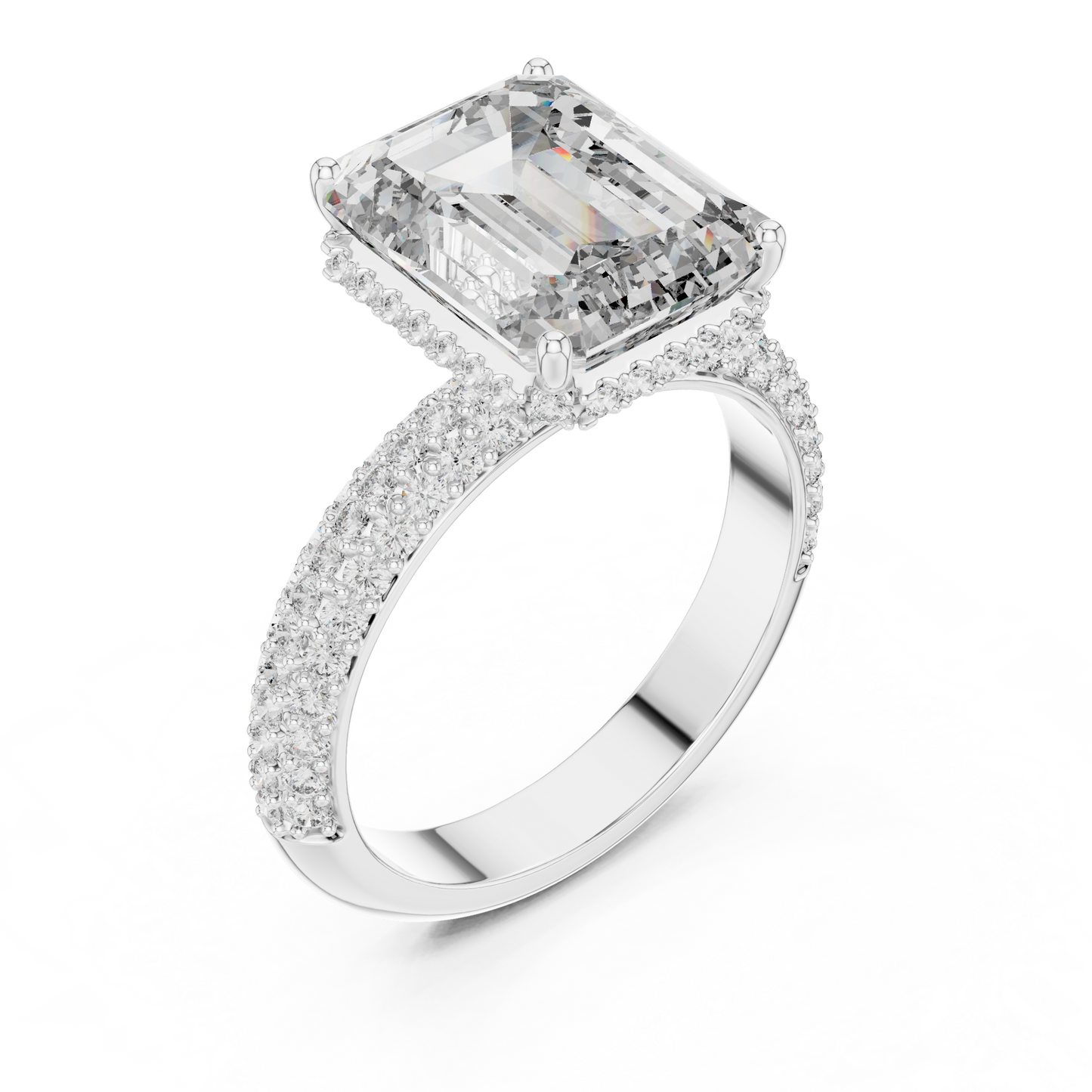 Mixed Shape Lab Grown Diamond Halo Ring