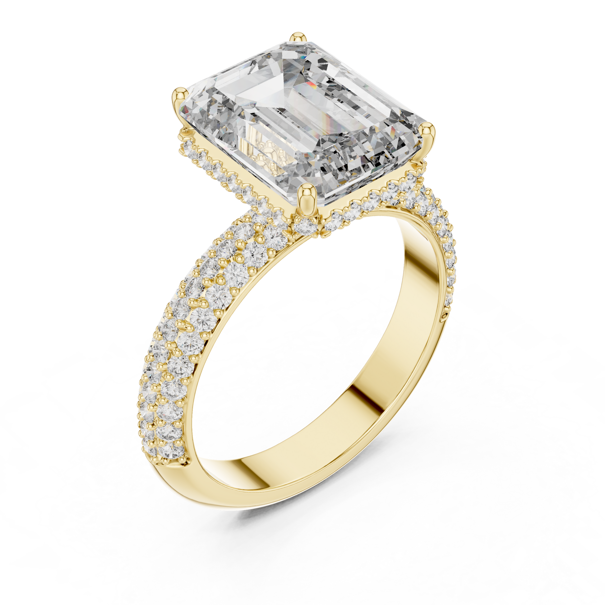 Mixed Shape Lab Grown Diamond Halo Ring