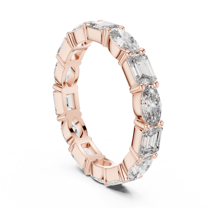Mixed Shape Lab Grown Diamond Eternity Ring
