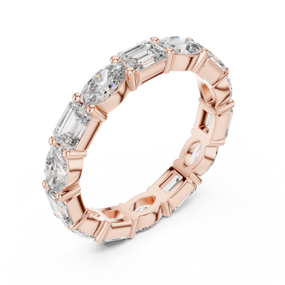 Mixed Shape Lab Grown Diamond Eternity Ring