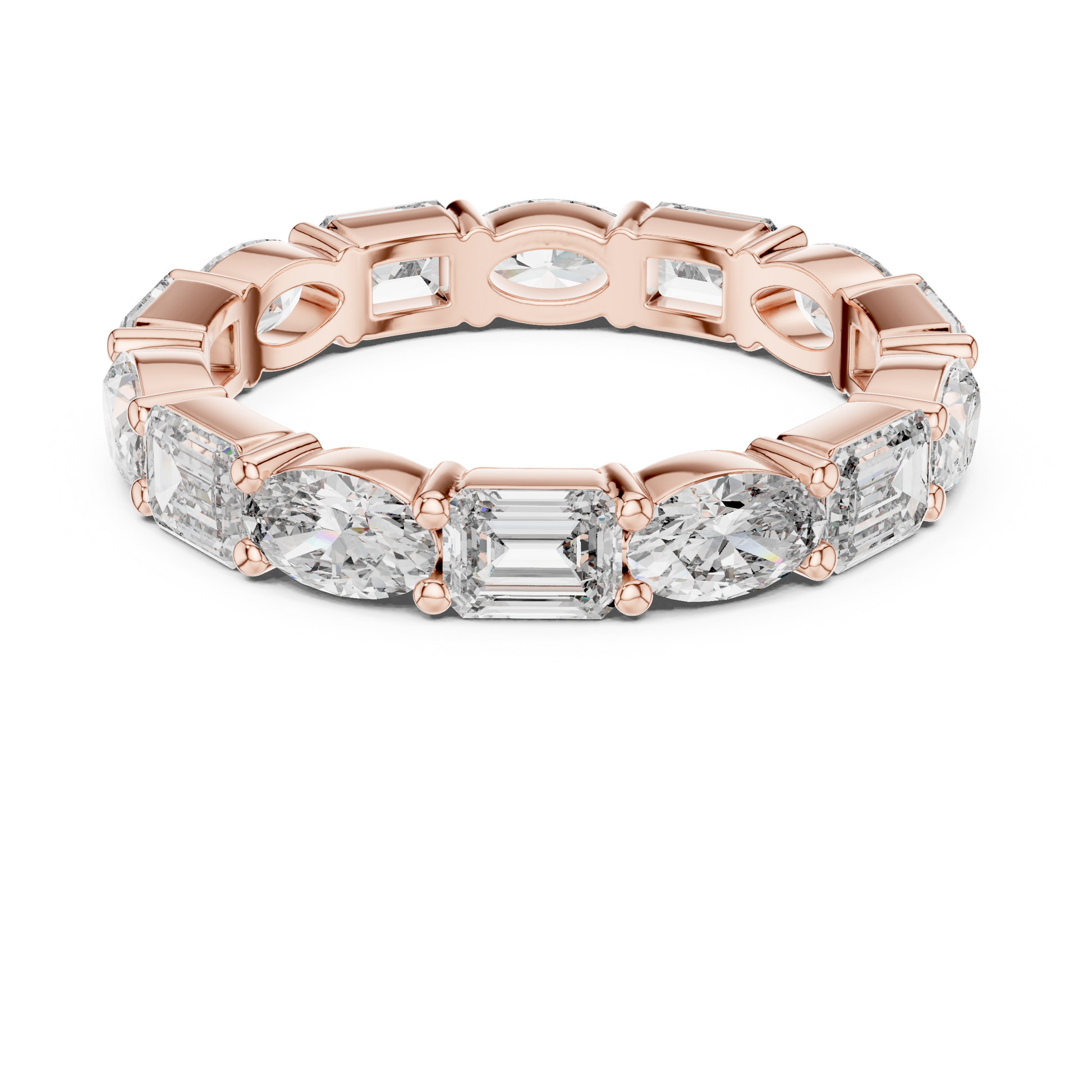 Mixed Shape Lab Grown Diamond Eternity Ring