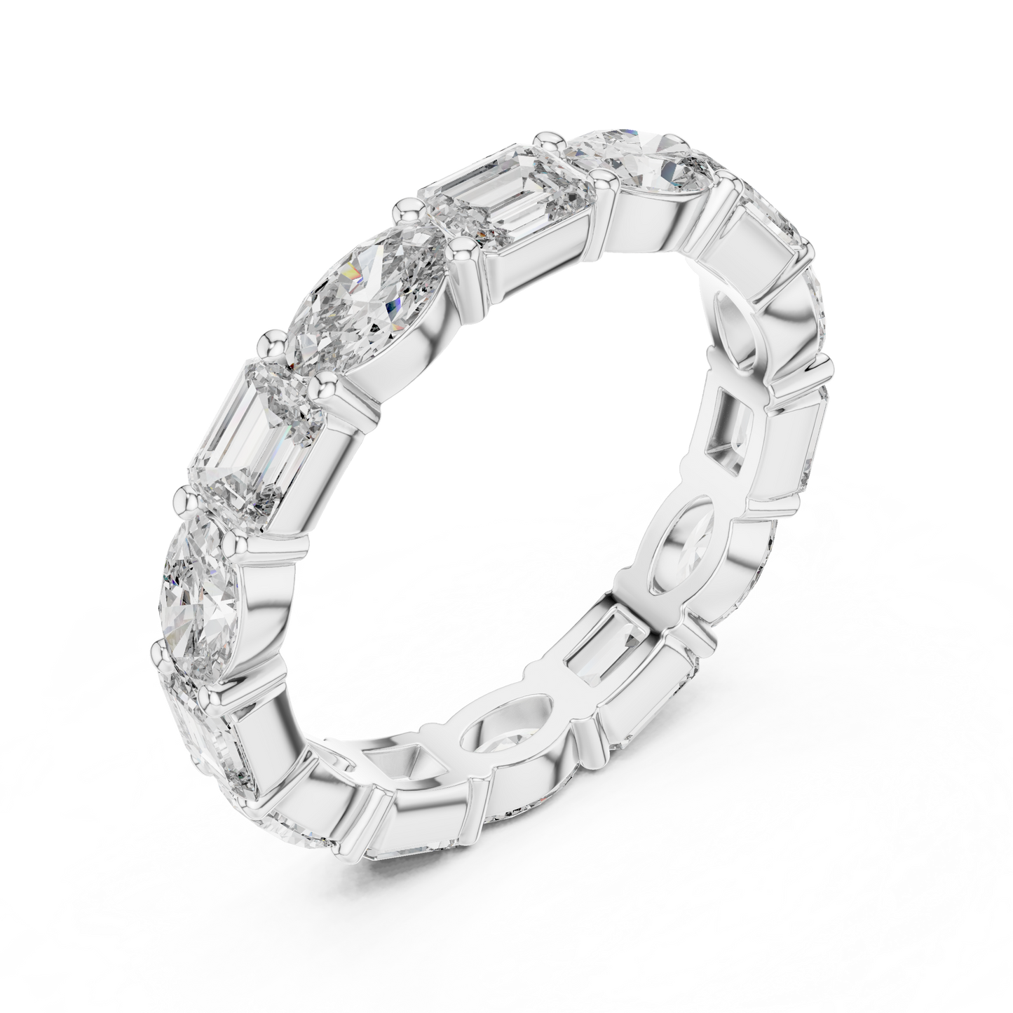 Mixed Shape Lab Grown Diamond Eternity Ring