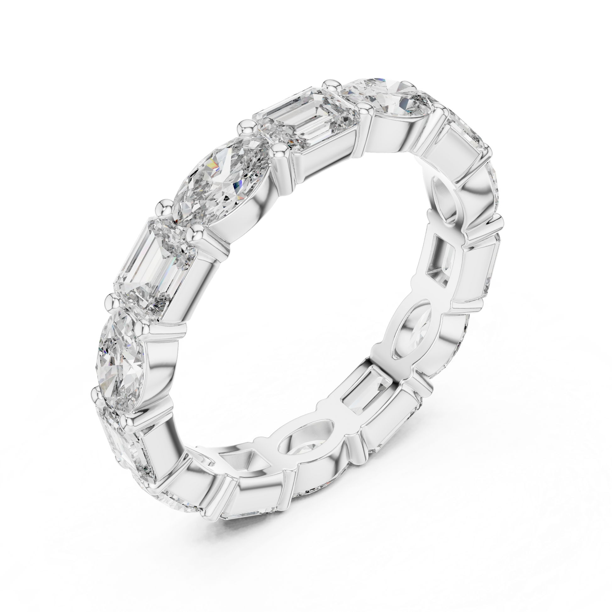 Mixed Shape Lab Grown Diamond Eternity Ring