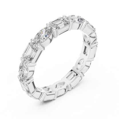 Mixed Shape Lab Grown Diamond Eternity Ring