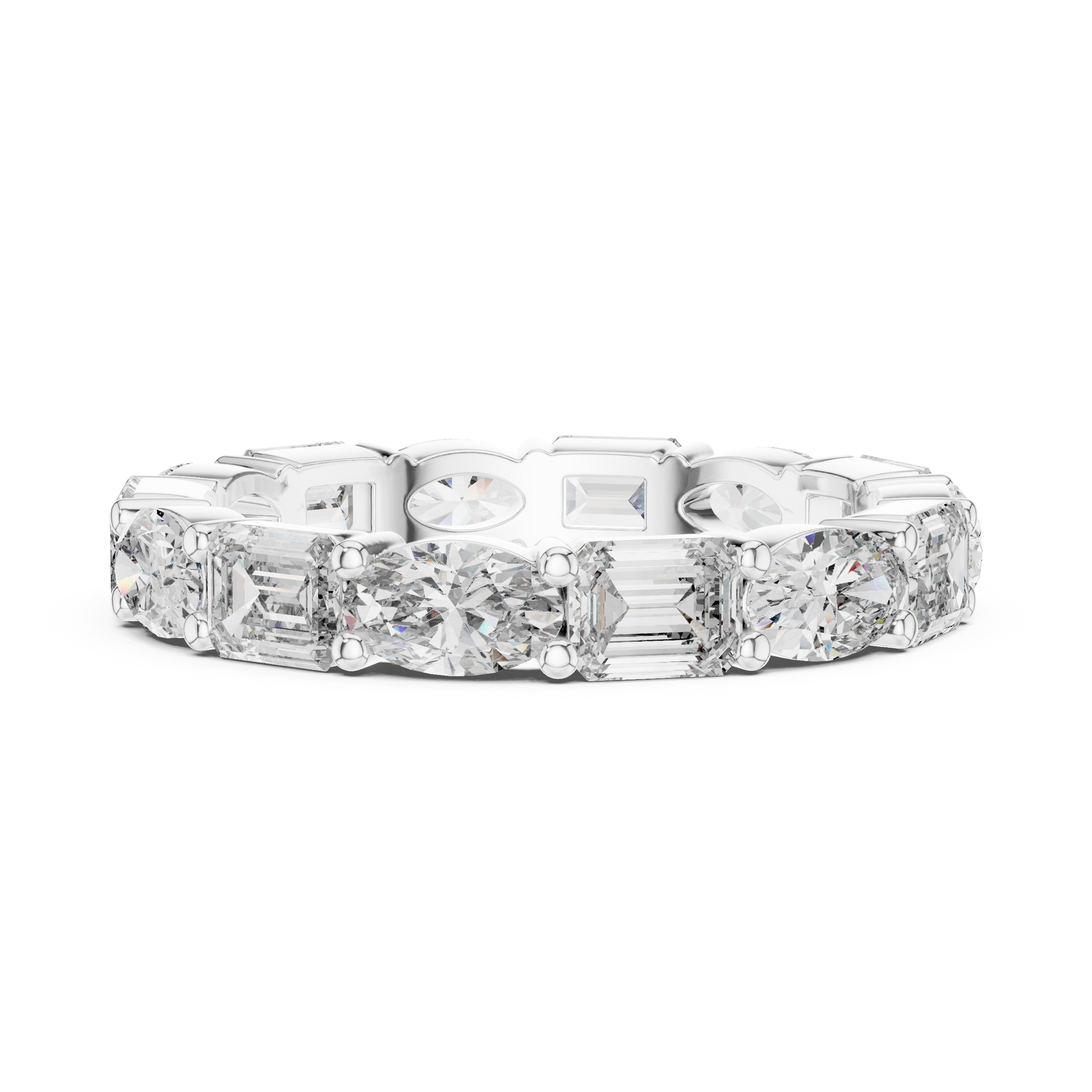 Mixed Shape Lab Grown Diamond Eternity Ring