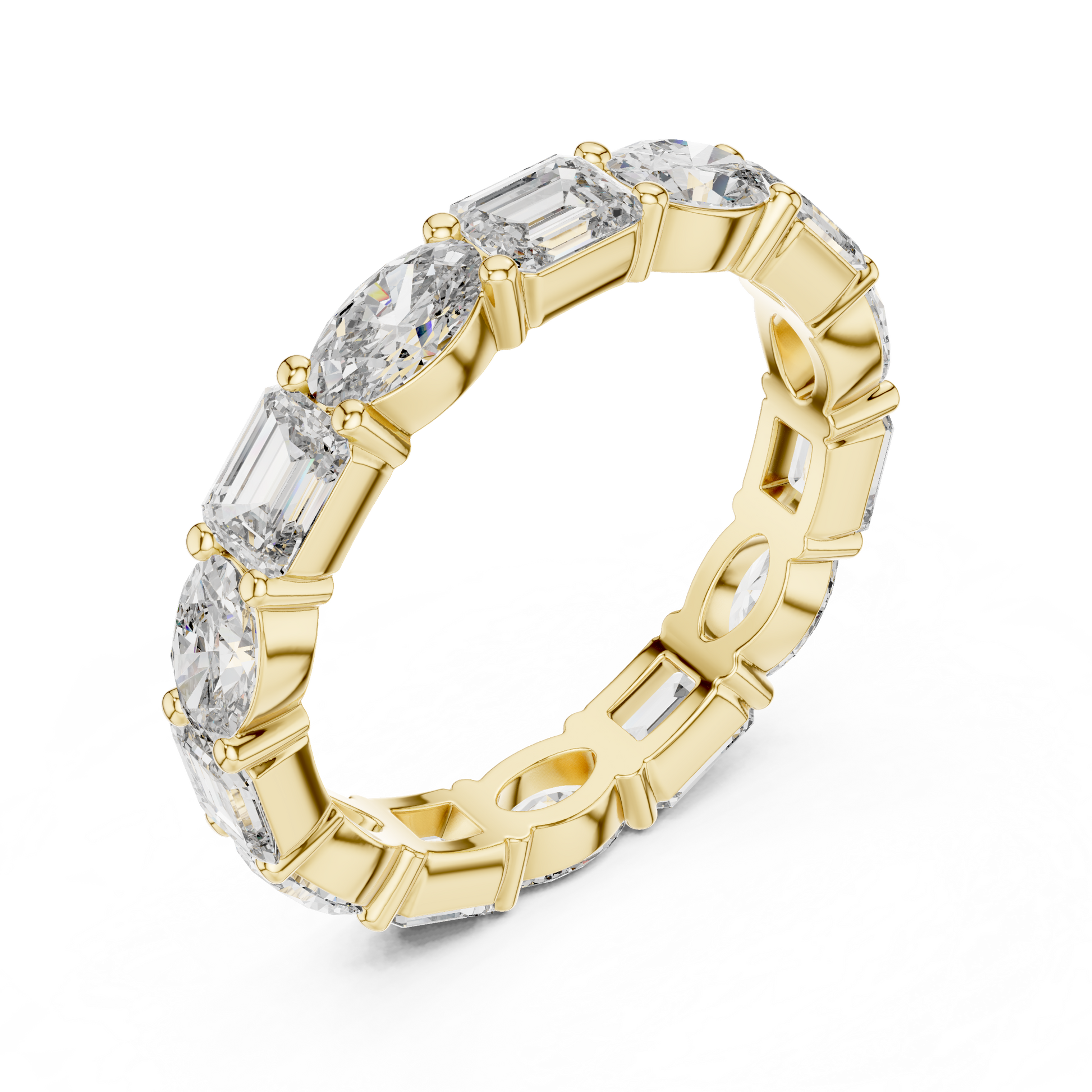 Mixed Shape Lab Grown Diamond Eternity Ring