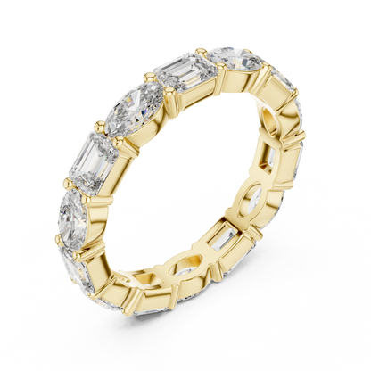 Mixed Shape Lab Grown Diamond Eternity Ring