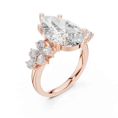 Mixed Shape Lab Grown Diamond Side Stone Ring