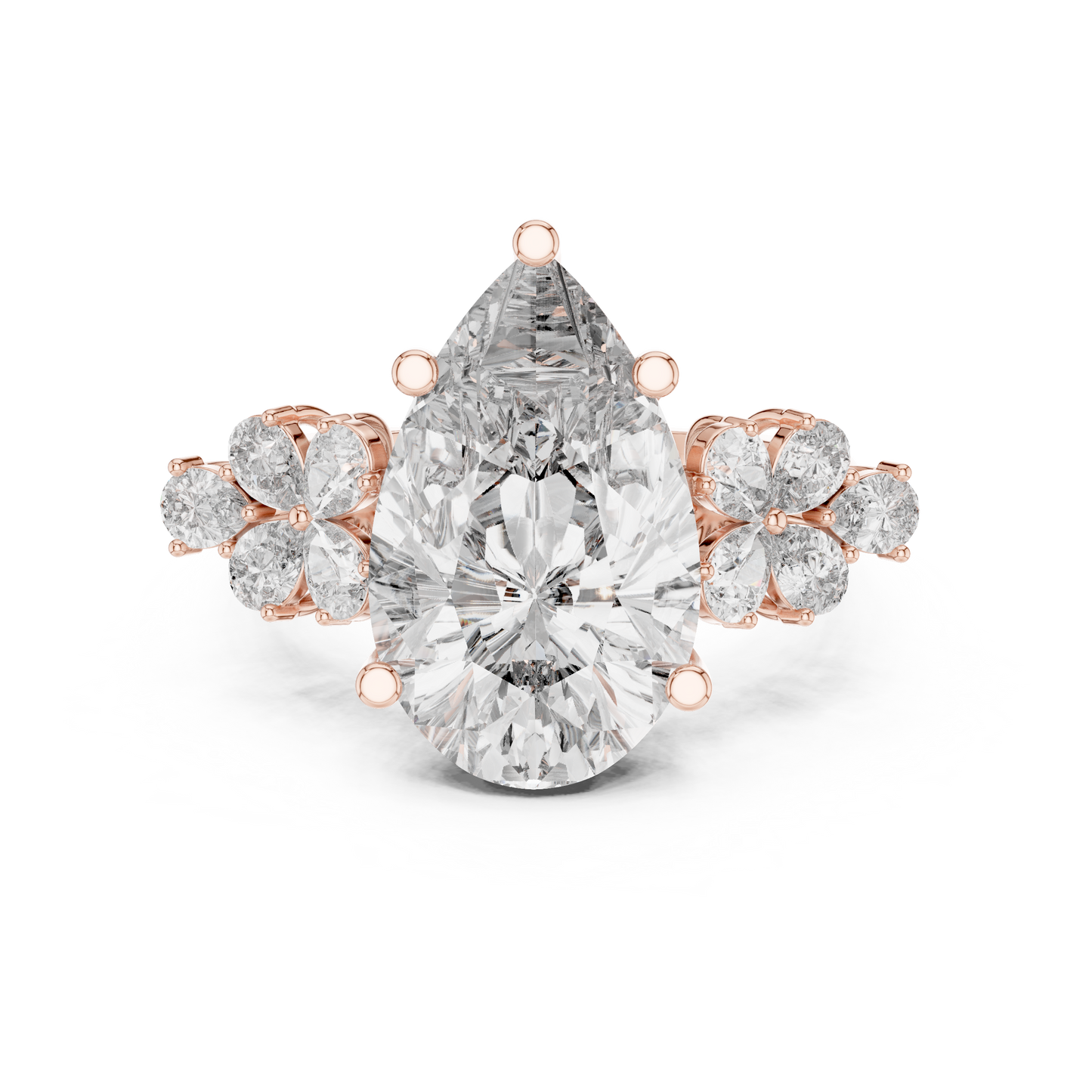 Mixed Shape Lab Grown Diamond Side Stone Ring