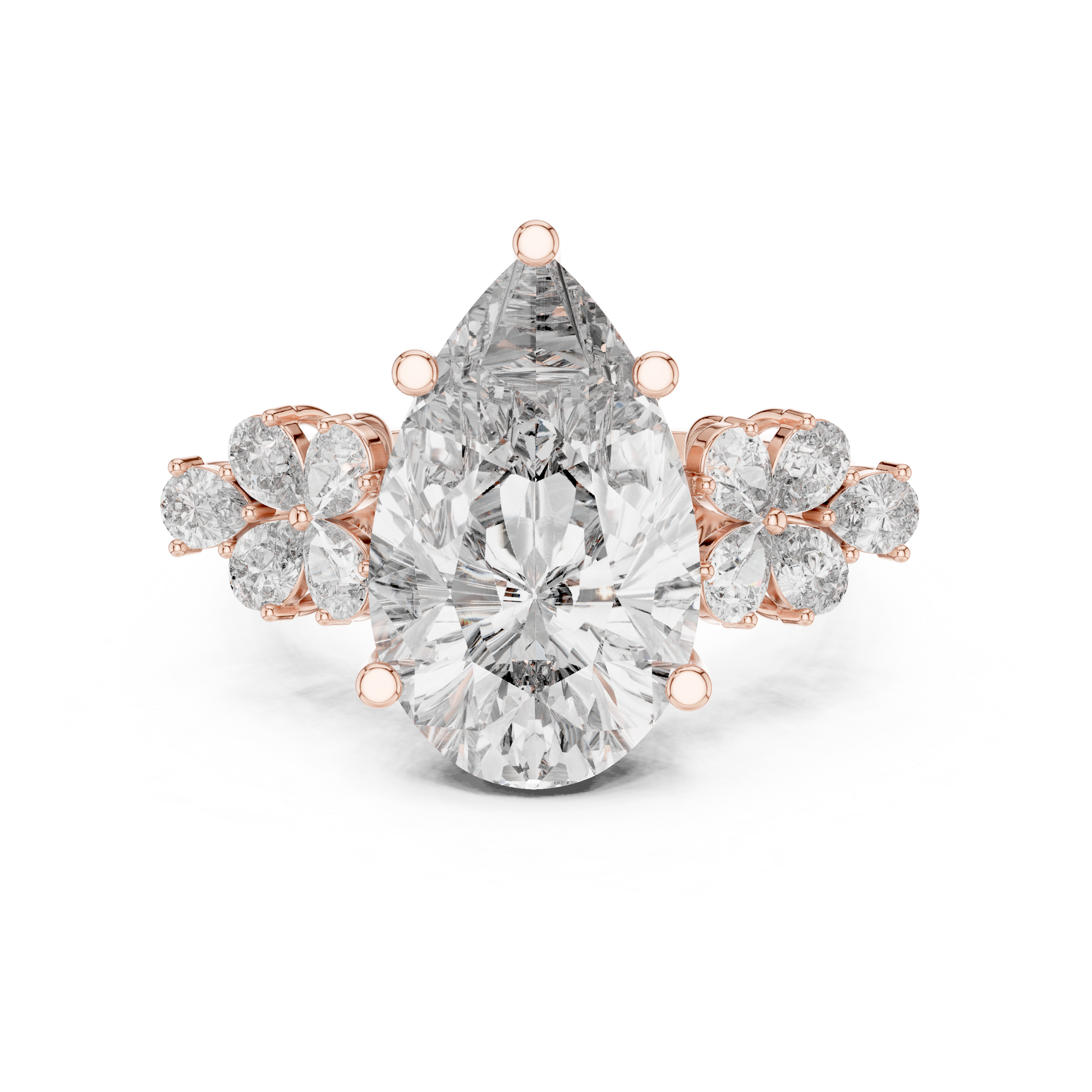 Mixed Shape Lab Grown Diamond Side Stone Ring