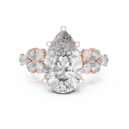 Mixed Shape Lab Grown Diamond Side Stone Ring