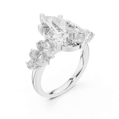 Mixed Shape Lab Grown Diamond Side Stone Ring