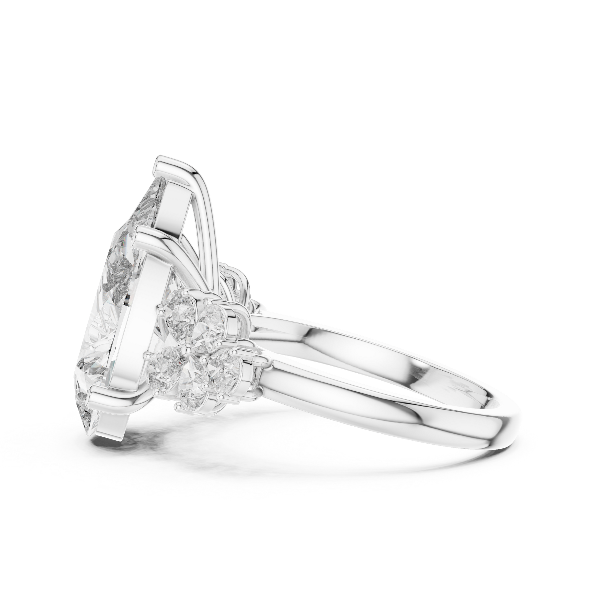 Mixed Shape Lab Grown Diamond Side Stone Ring