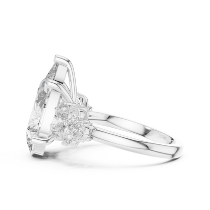 Mixed Shape Lab Grown Diamond Side Stone Ring