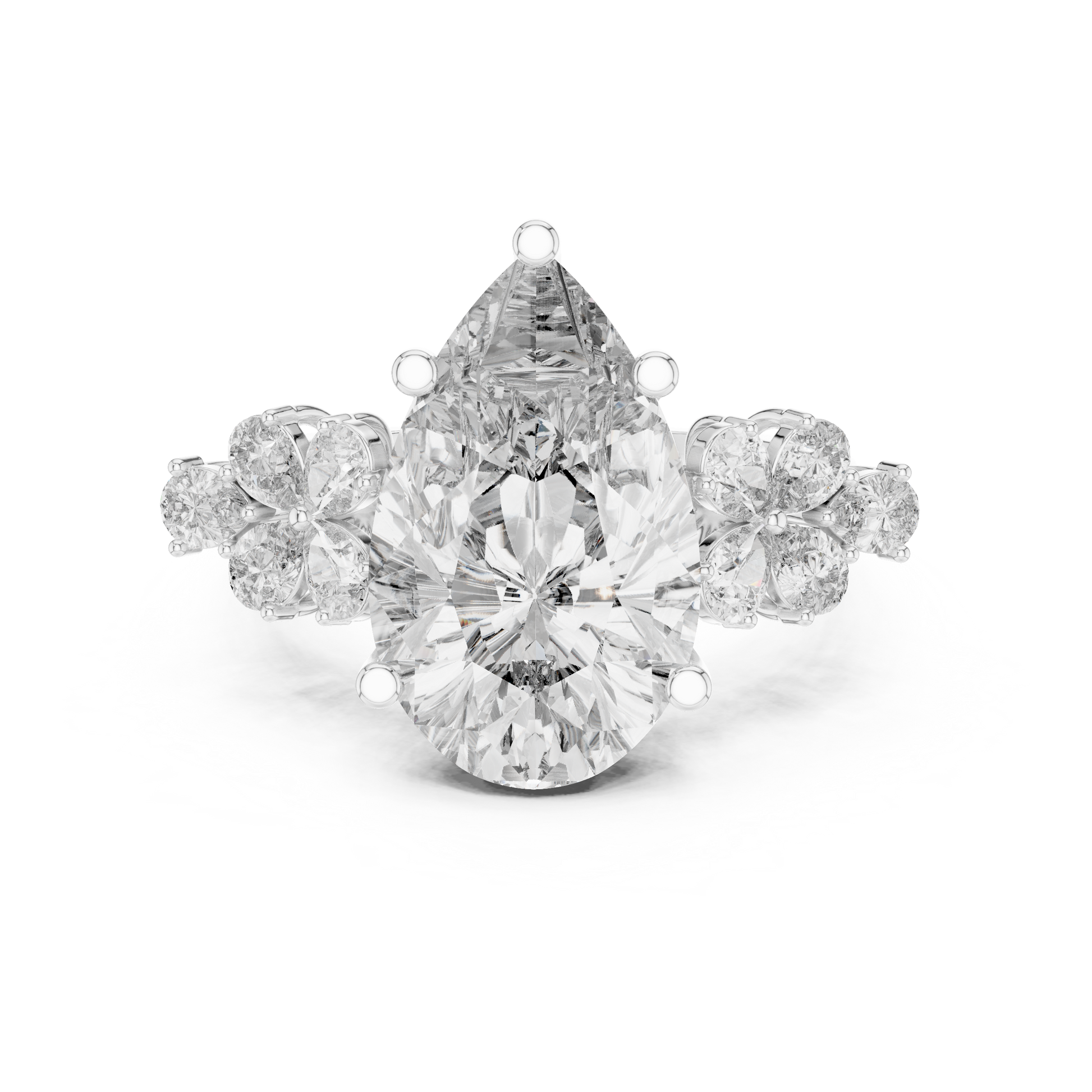 Mixed Shape Lab Grown Diamond Side Stone Ring