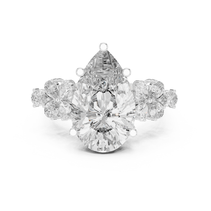 Mixed Shape Lab Grown Diamond Side Stone Ring
