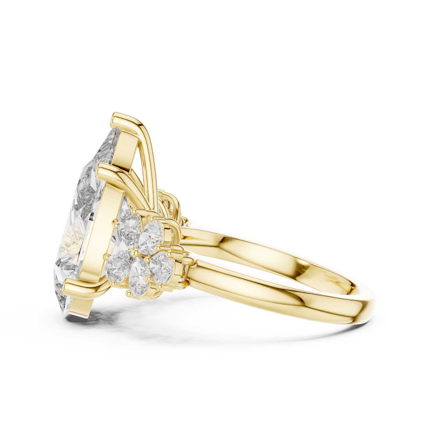 Mixed Shape Lab Grown Diamond Side Stone Ring