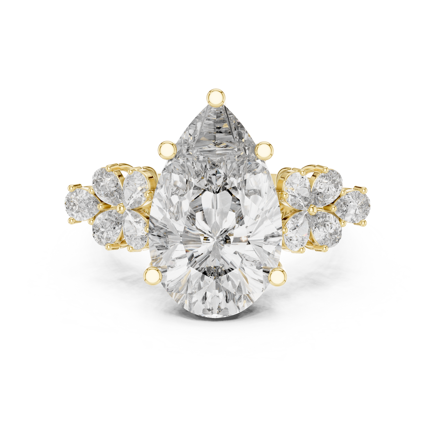Mixed Shape Lab Grown Diamond Side Stone Ring