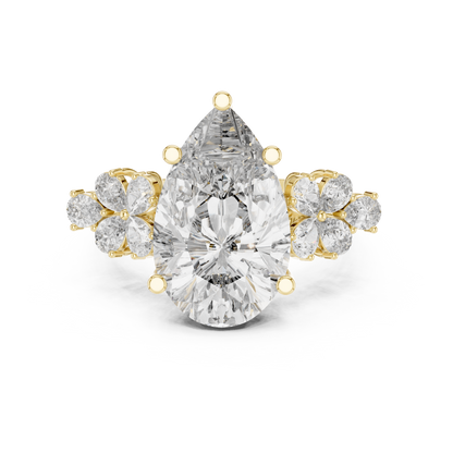Mixed Shape Lab Grown Diamond Side Stone Ring