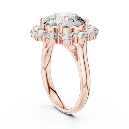 Round Halo Lab Grown Diamond Ring