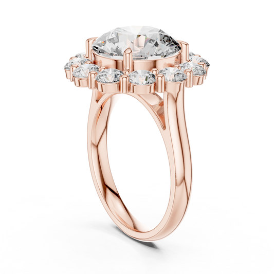 Round Halo Lab Grown Diamond Ring