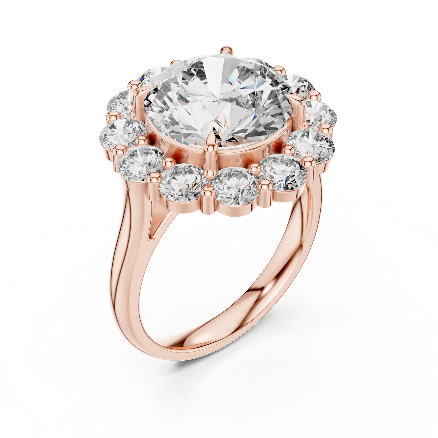 Round Halo Lab Grown Diamond Ring