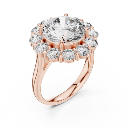 Round Halo Lab Grown Diamond Ring