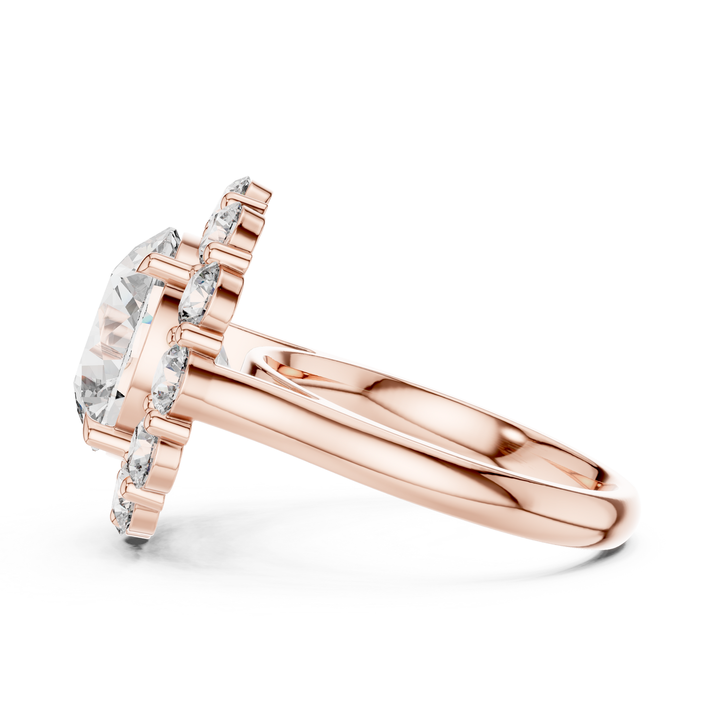 Round Halo Lab Grown Diamond Ring