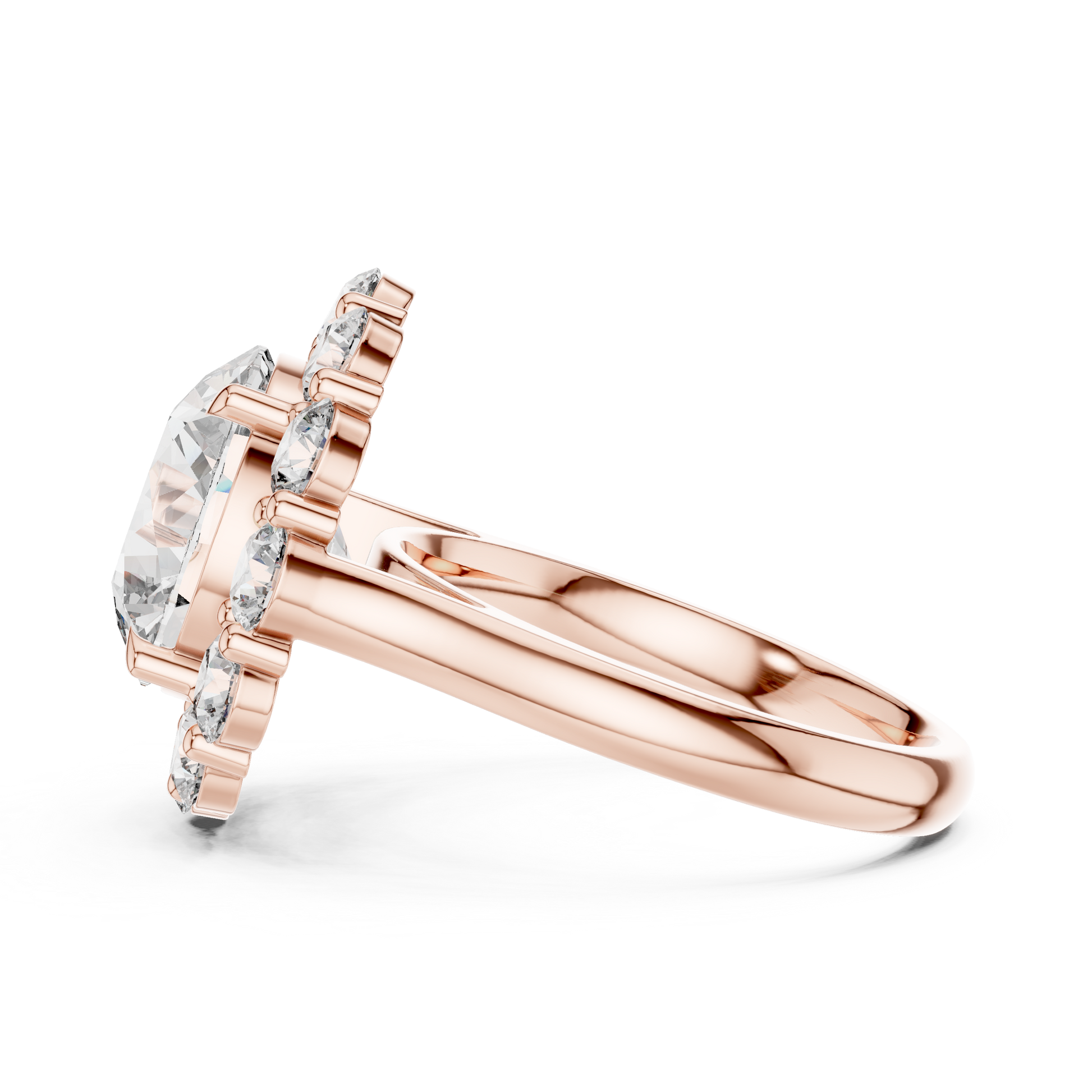 Round Halo Lab Grown Diamond Ring