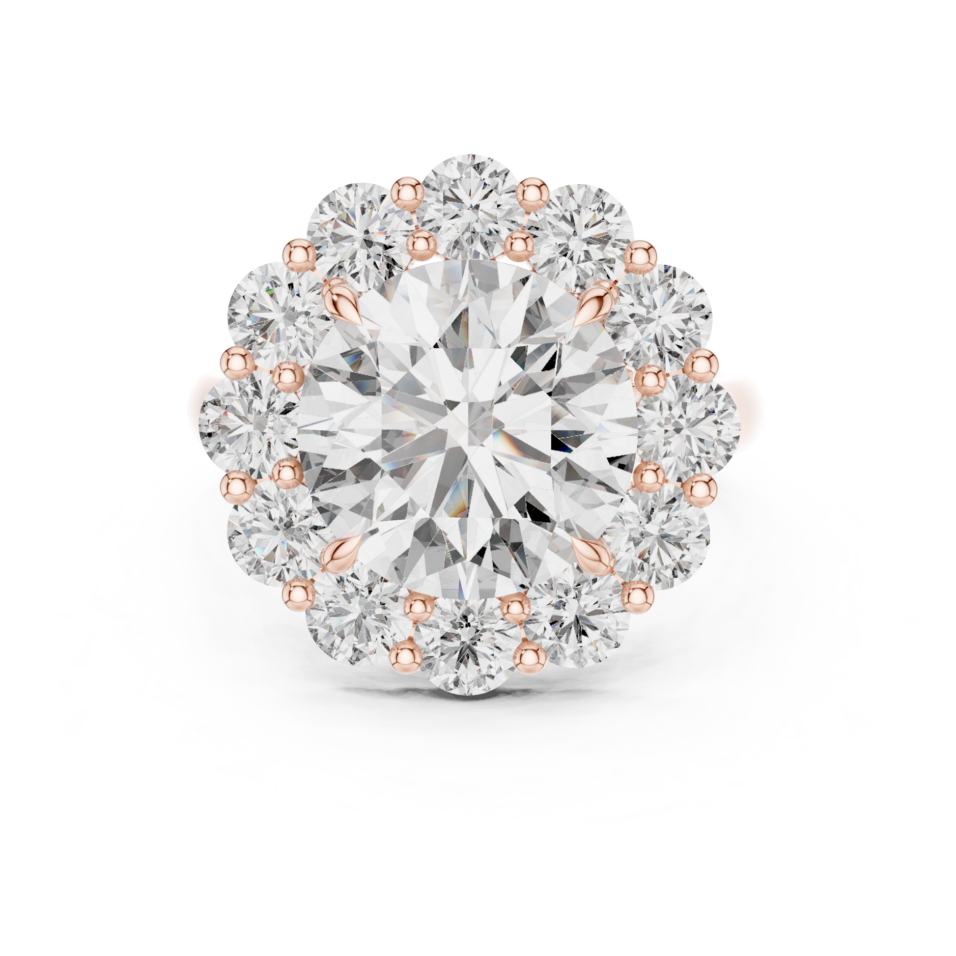 Round Halo Lab Grown Diamond Ring