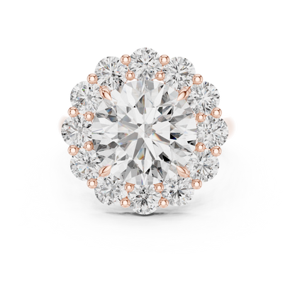 Round Halo Lab Grown Diamond Ring