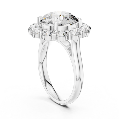 Round Halo Lab Grown Diamond Ring