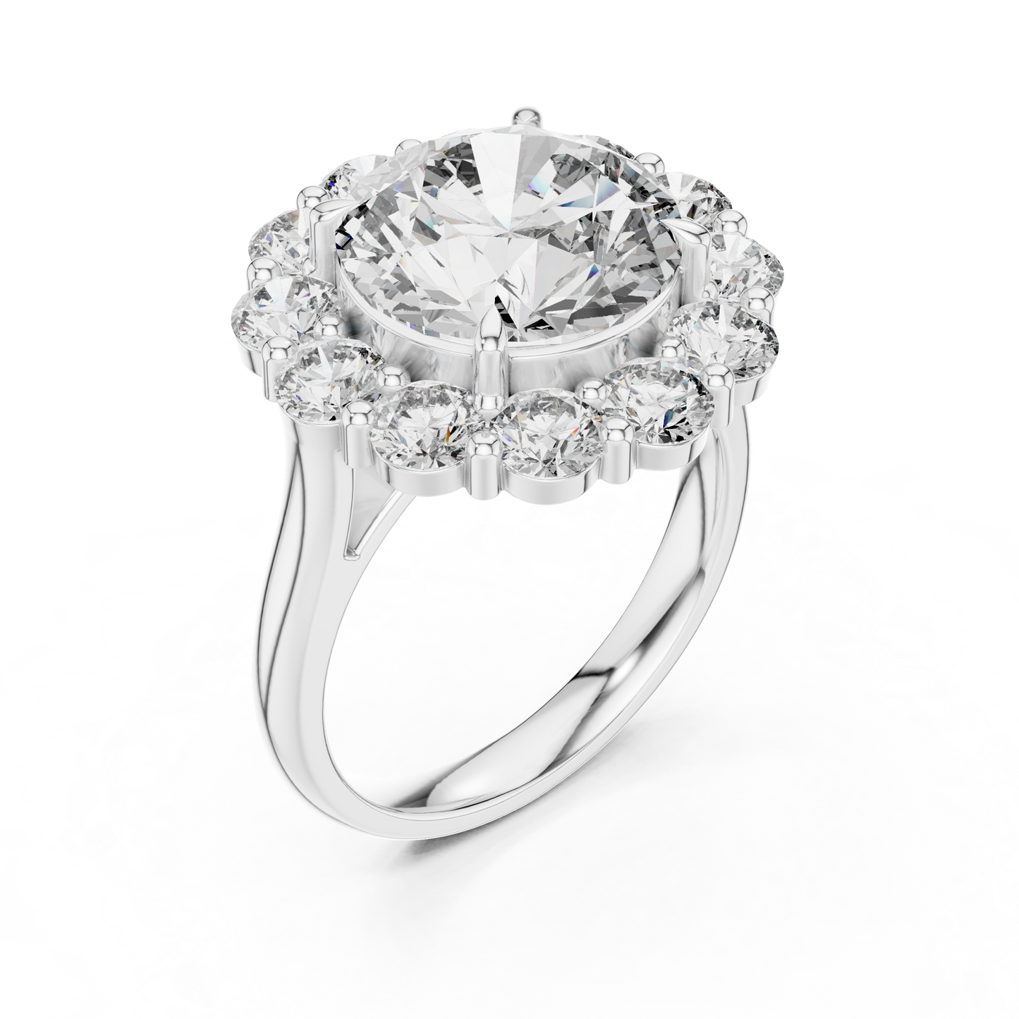 Round Halo Lab Grown Diamond Ring