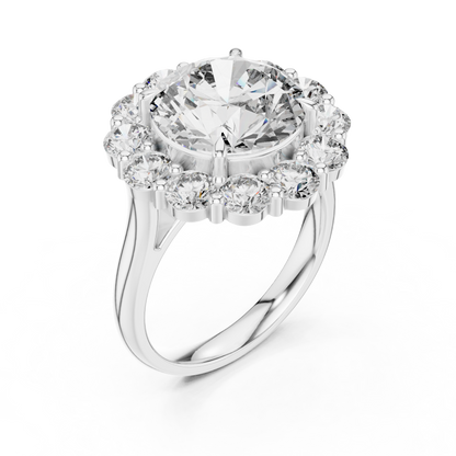 Round Halo Lab Grown Diamond Ring