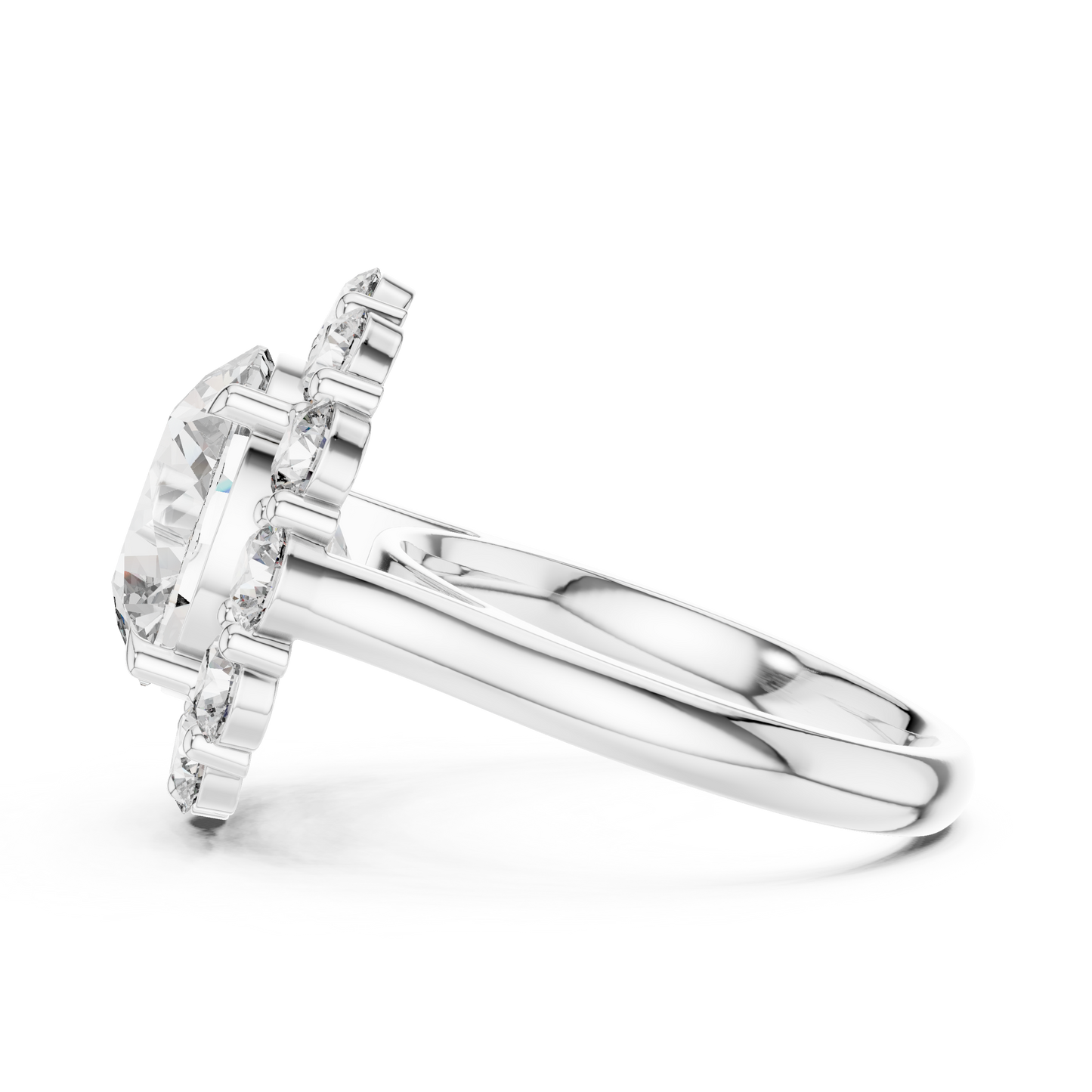 Round Halo Lab Grown Diamond Ring