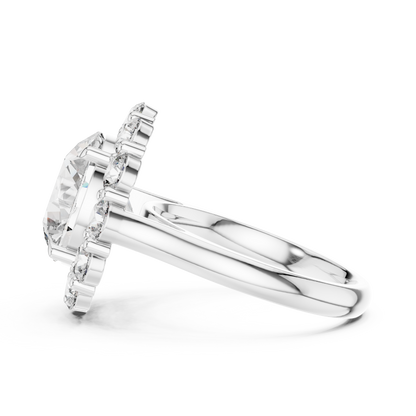 Round Halo Lab Grown Diamond Ring