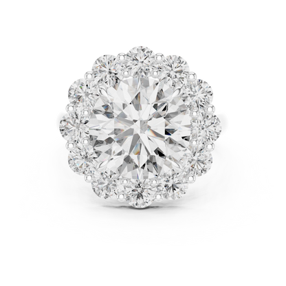 Round Halo Lab Grown Diamond Ring