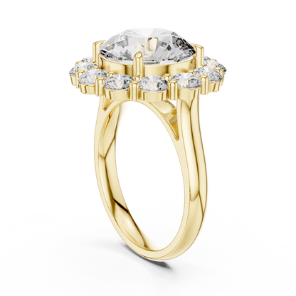 Round Halo Lab Grown Diamond Ring