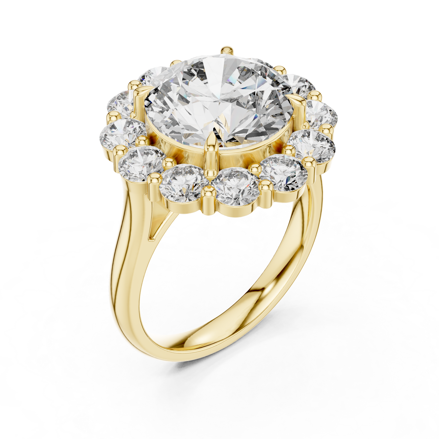 Round Halo Lab Grown Diamond Ring