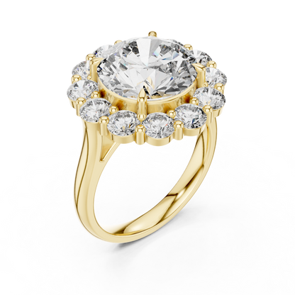 Round Halo Lab Grown Diamond Ring
