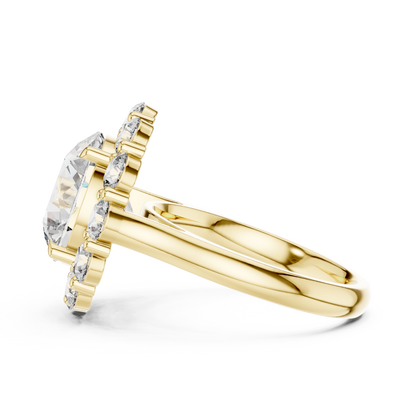 Round Halo Lab Grown Diamond Ring