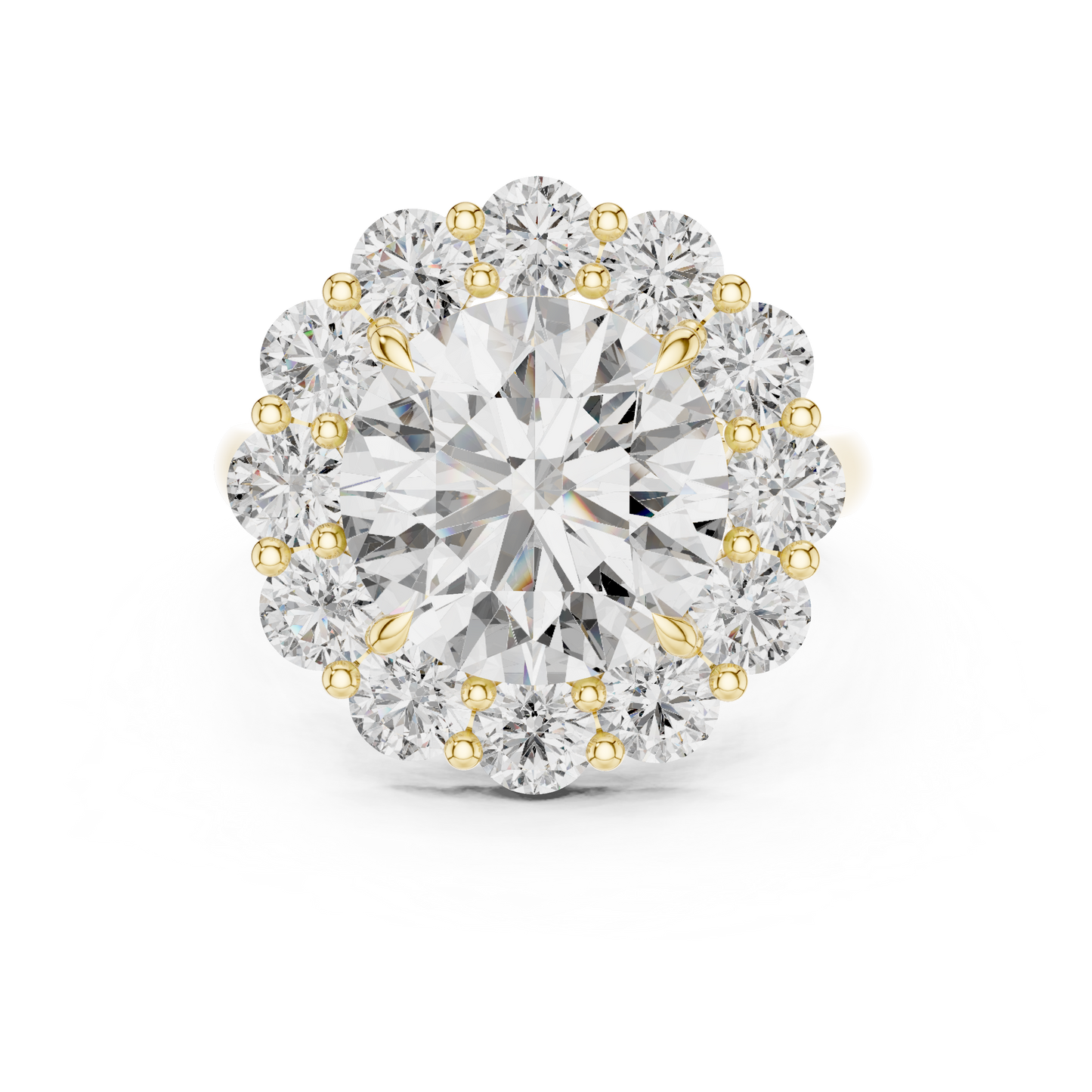 Round Halo Lab Grown Diamond Ring