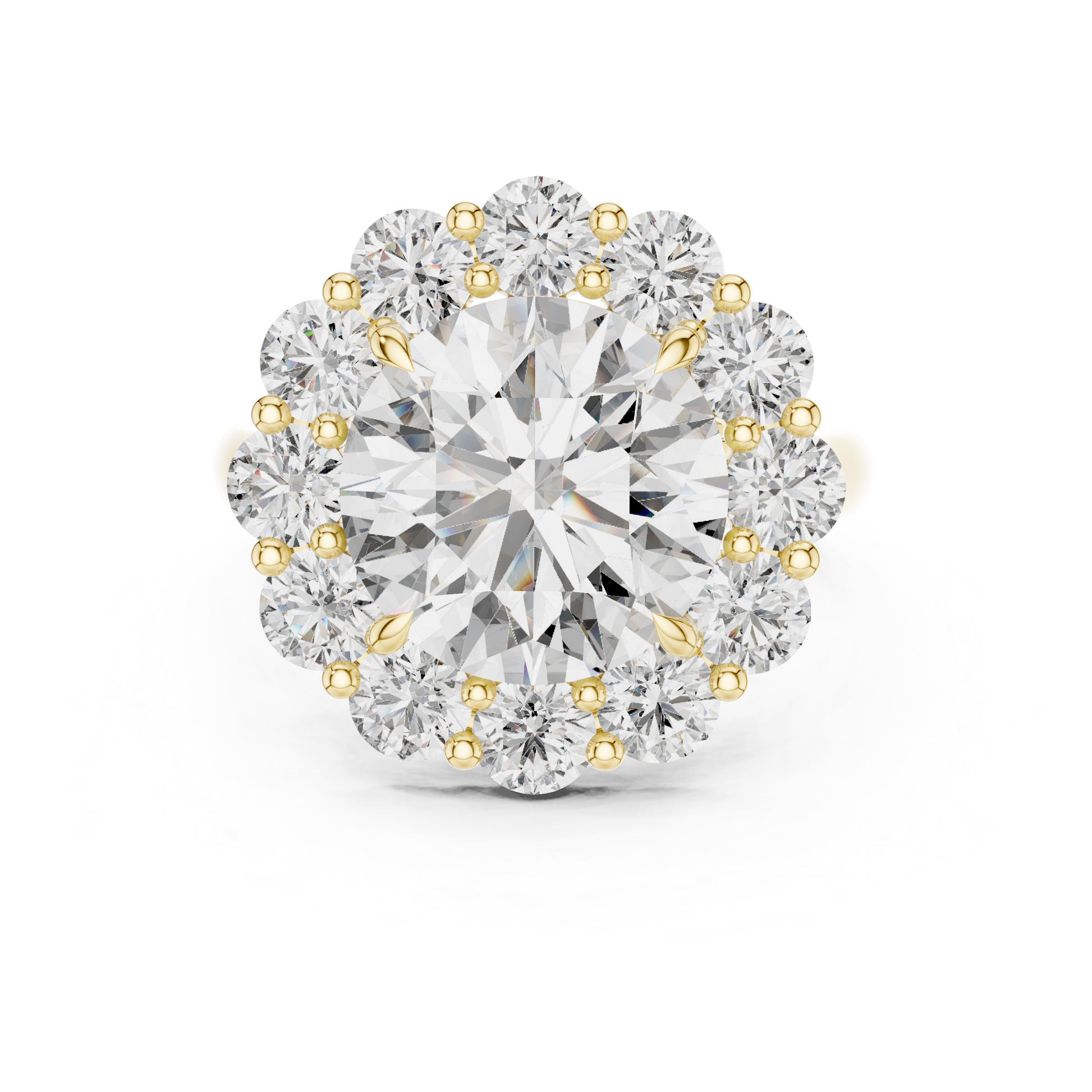 Round Halo Lab Grown Diamond Ring