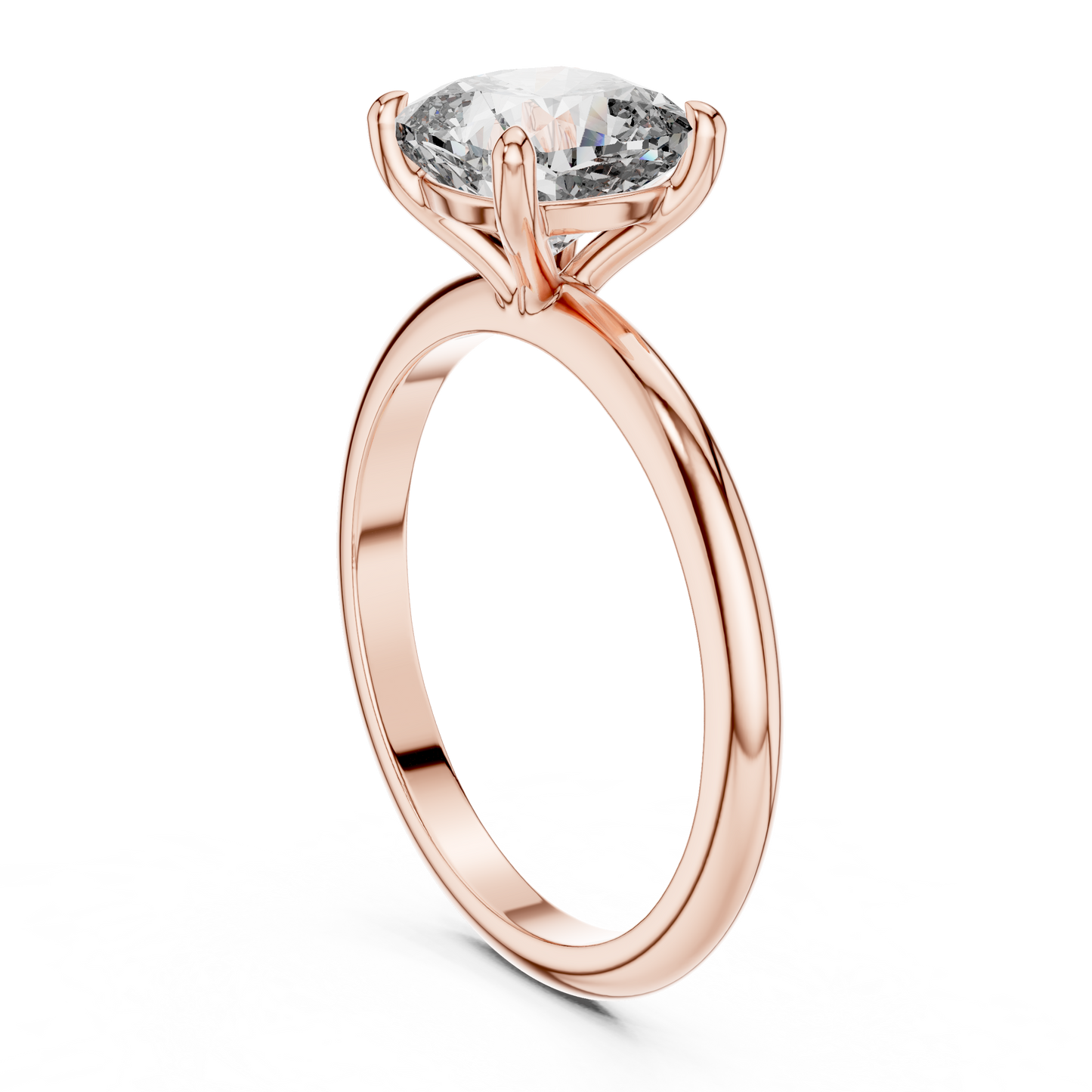 Round Solitaire Lab Grown Diamond Ring