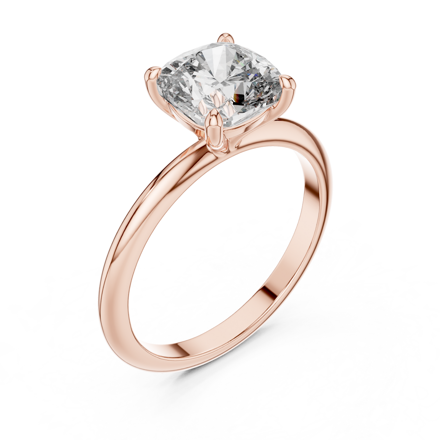 Round Solitaire Lab Grown Diamond Ring