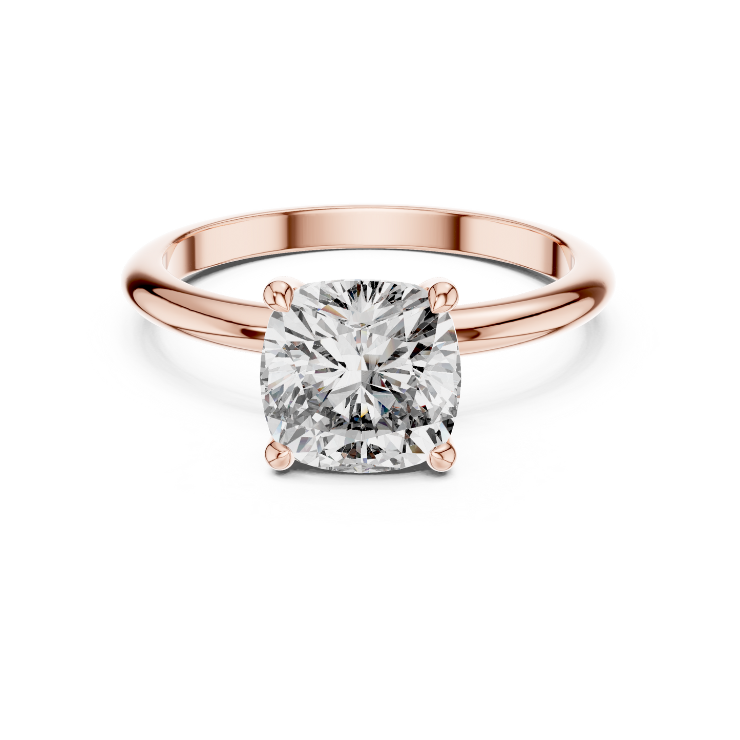 Round Solitaire Lab Grown Diamond Ring
