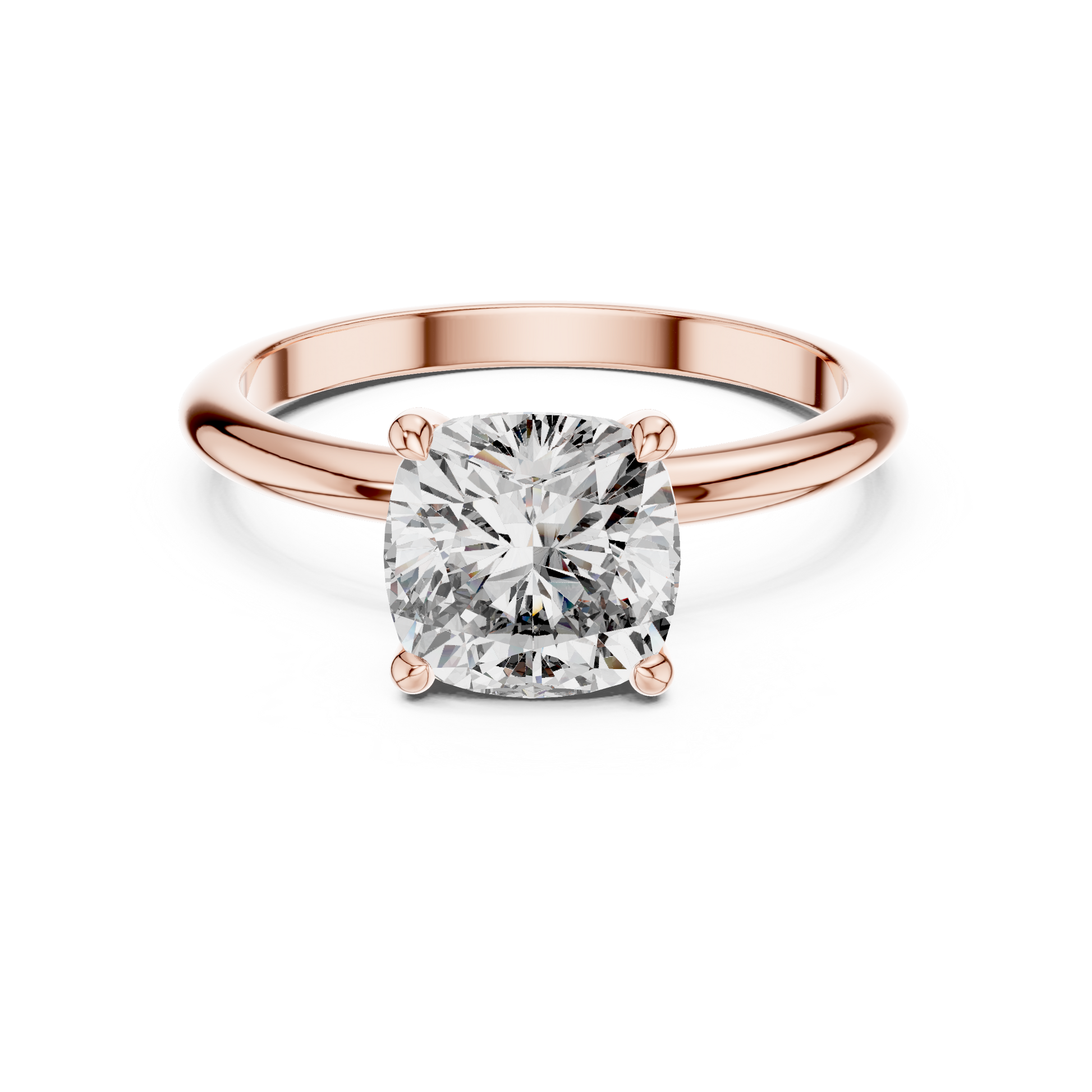 Round Solitaire Lab Grown Diamond Ring